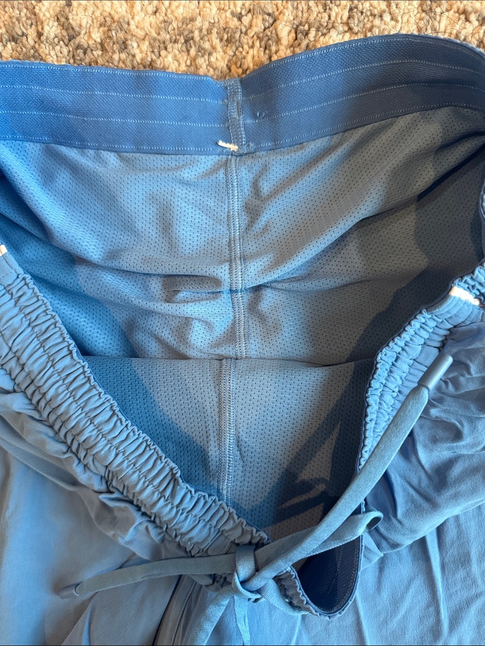 lululemon Pace Rival High-Rise Short 3”, Light Blue with White Piping, Size 12 - Picture 3 of 7